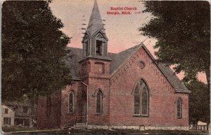 View of Baptist Church, Sturgis MI c1912 Vintage Postcard Q51