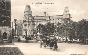 Vintage Postcard Palais Du Justice Historical Building & Landmark Quebec Canada