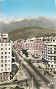 Modern Postcard Grenoble Grands Boulevards and Belledonne