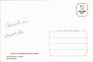 Postcard FL Pretty Girl in Bikini on the Beach Photo Werner Bertsch 1990 K72