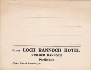 Scotland Perthshire Loch Rannoch Hotel Vintage Luggage Label sk3439