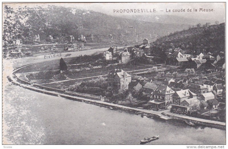 PROFONDEVILLE, Namur, Belgium, 1900-1910's; Le Coude De La Meuse