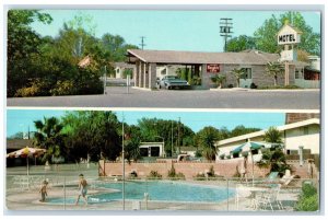 c1950 Davis Motel Restaurant Swimming Pool Kids Entrance California CA Postcard