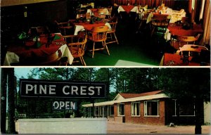 Vtg Walterboro South Carolina SC Pinecrest Restaurant & Steak House Postcard