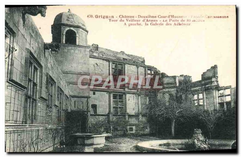 Postcard Ancient castle Grignan second courtyard fa?ade Carcassonne Watchman ...