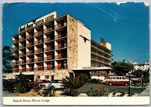 Sarasota Florida 1970s Continental Size Postcard Ranch House Motor Lodge Motel