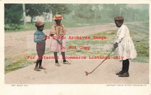 Black Americana, Detroit Publishing No 9221, Golfing, Children Playing Golf