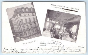 Restaurant du Helder multiview BRUSSELS Belgium UDB Postcard