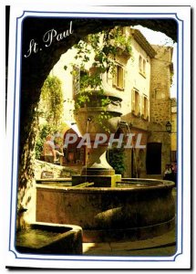 Modern Postcard The French Riviera Saint Paul de Vence La Fontaine