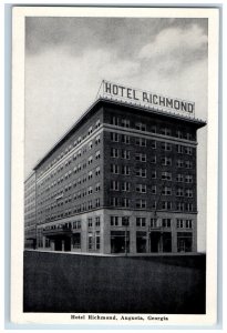 1945 Entrance to Hotel Richmond Augusta Georgia GA Posted Vintage Postcard 