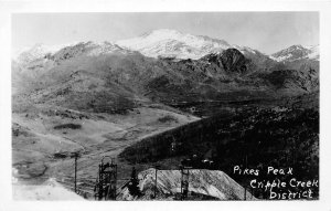 H27/ Cripple Creek Colorado RPPC Postcard c40s Pikes Peak Mining