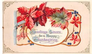Attached Greeting cards on front, Publisher John Winsch Thanksgiving  