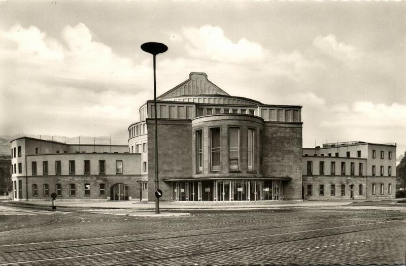 germany, WUPPERTAL-BARMEN, Opernhaus, Theater (1950s) RPPC