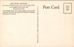 PC Raleigh Room at Hotel Raleigh Pennsylvania Ave & 12th St NW Washington D.C.