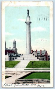 c1906 New Orleans Louisiana LA Vintage Postcard Lee Monument High Statue Posted