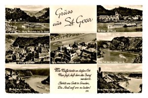 Gruss Aus   St. Goar, Germany. Multi-View  *RPPC