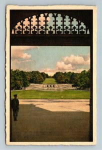 Biltmore, NC-North Carolina, Main Entrance To Biltmore, Vintage Linen Postcard 