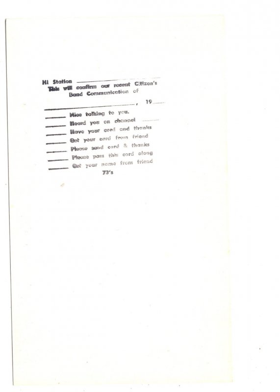 Micmac Lady, Record Player, Cornwall, Prince Edward Island, QSL Card