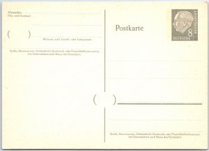 CONTINENTAL SIZE POSTAL CARD: 8 Pfenning WEST GERMANY LOCAL POST RATE