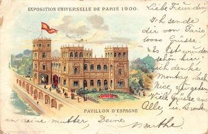 A113 France 1900 Universal Exposition Paris Spain Pavilion Litho postcard