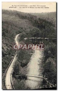 Old Postcard Avallon Un Coin De La Riviere Au Pont Des Gardes