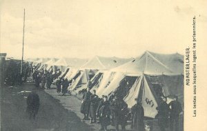 World War I (1914-1918) Munster camp the tents under which the prisoners live