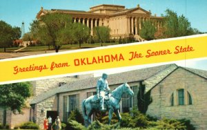 Postcard Greetings From Oklahoma State Capitol Will Rogers Memorial