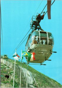 postcard Brazil - Sugar Loaf cable car