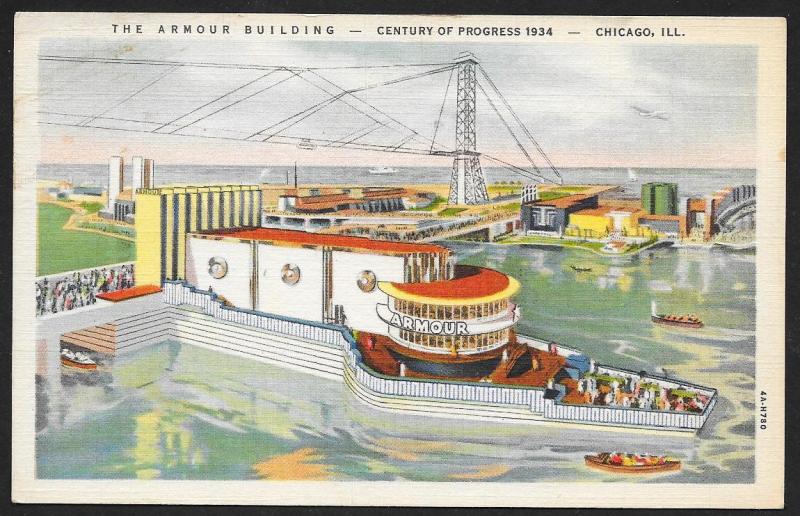 Chicago Worlds Fair 1933-1934 The Armour Building Chicago Illinois Unused c1934