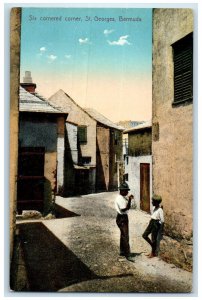 c1910 Six Cornered Corner St. Georges Bermuda Antique Unposted Postcard