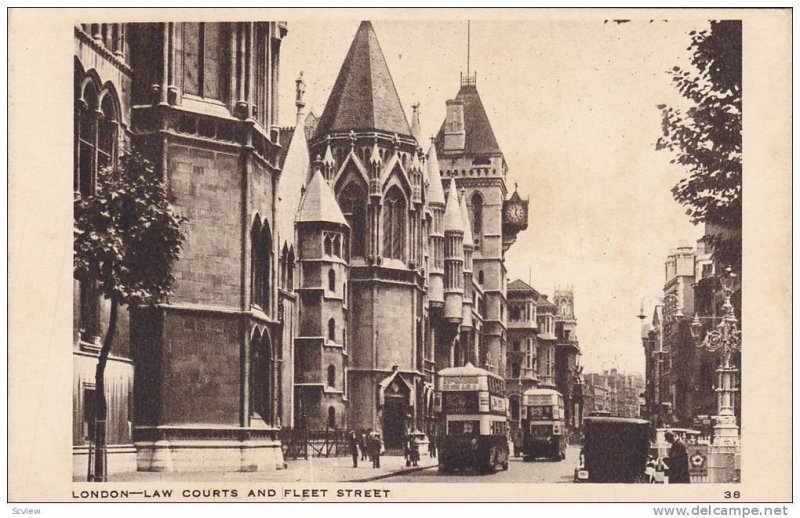 Law Courts And Fleet Street, London, England, UK, 1900-1910s