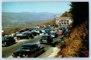 1960 Berkshire Massachusetts Postcard Hair Pin Turn Mohawk Trail Classic Cars