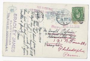 Albany NY State Capitol Bldg 1920 Postcard Auxiliary Marks