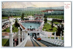 1907 Amusement Incline Water Ride White City Syracuse New York NY Postcard 