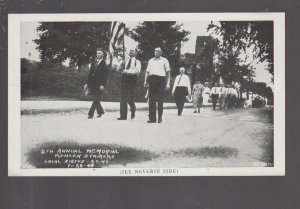 Kohler WISCONSIN RPPC 1940 LABOR UNION PARADE Strike Anniversary SOCIAL HISTORY