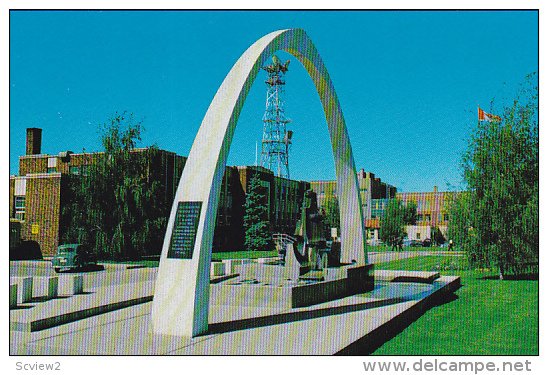 City Hall with Irrigation Monument in foreground,  Lethbridge,  Alberta,   Ca...