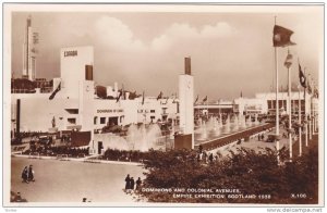 RP, Dominions And Colonial Avenues, Empire Exhibition, Scotland, UK, 1938