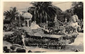 RPPC Chariot Parade Float PASADENA, CA Tournament of Roses 1936 Vintage Postcard