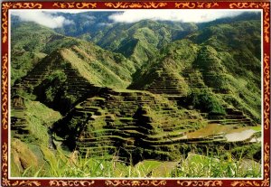 World Famous 2000 Year Old Rice Terraces of Banaue Philippines Postcard PC70