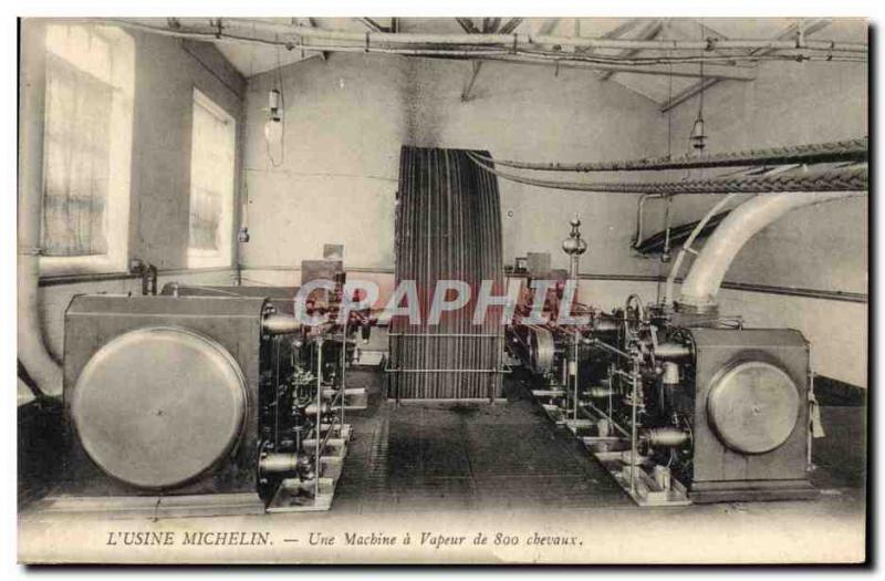 Postcard Old Automobile Factory Michelin Clermont Ferrand A steam engine of 8...