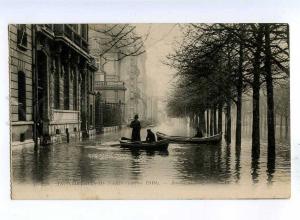 192455 FRANCE PARIS flooding 1910 Avenue Montaigne Vintage PC