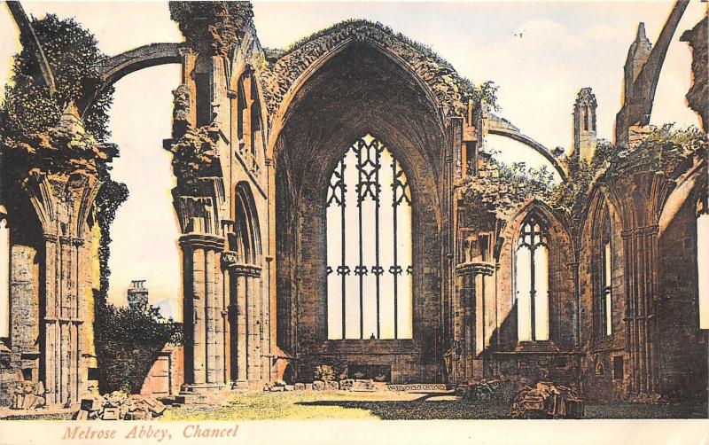 Scotland UK Great Britain~Chancel of Melrose Abbey~c1910 Postcard