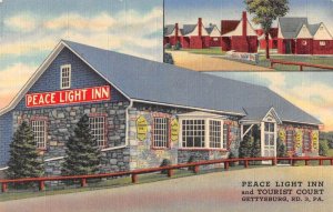 Gettysburg Pennsylvania Peace Light Inn and Tourist Court Postcard AA31031