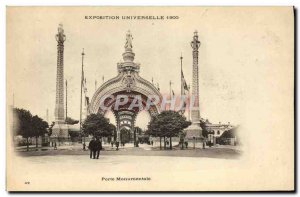 Old Postcard Paris Exposition Universelle 1900 Front Gate