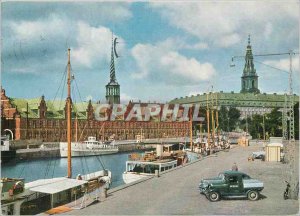 Modern Postcard the Copenhagen Stock Exchange and Christiansborg Palace Motor...