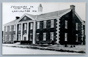 LANCASTER MO SCHUYLER COUNTY COURT HOUSE VINTAGE REAL PHOTO POSTCARD RPPC