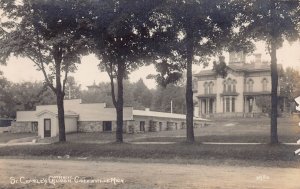 J72/ Greenville Michigan RPPC Postcard c1910 St Charles Catholic Church 281