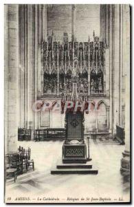 Old Postcard Amiens Cathedral Relics of St John the Baptist