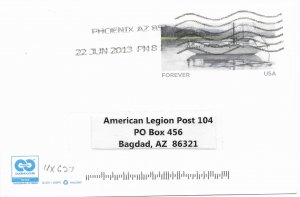 US UX627.  used. Sail Boat  2011