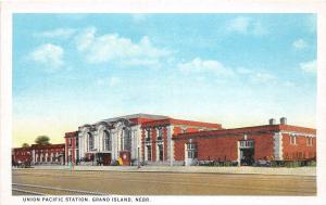 C66/ Grand Island Nebraska Ne Postcard c'10 Union Pacific Railroad Depot Station